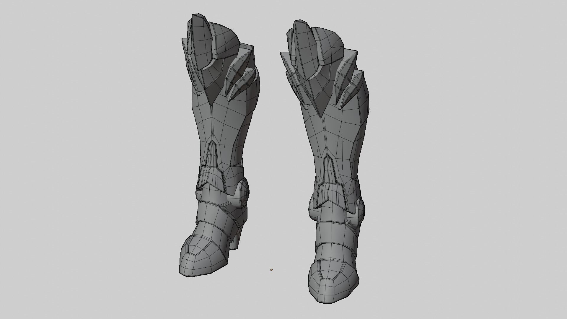 Cyborg scifi leg armor armor female  Low-poly 3D model_5
