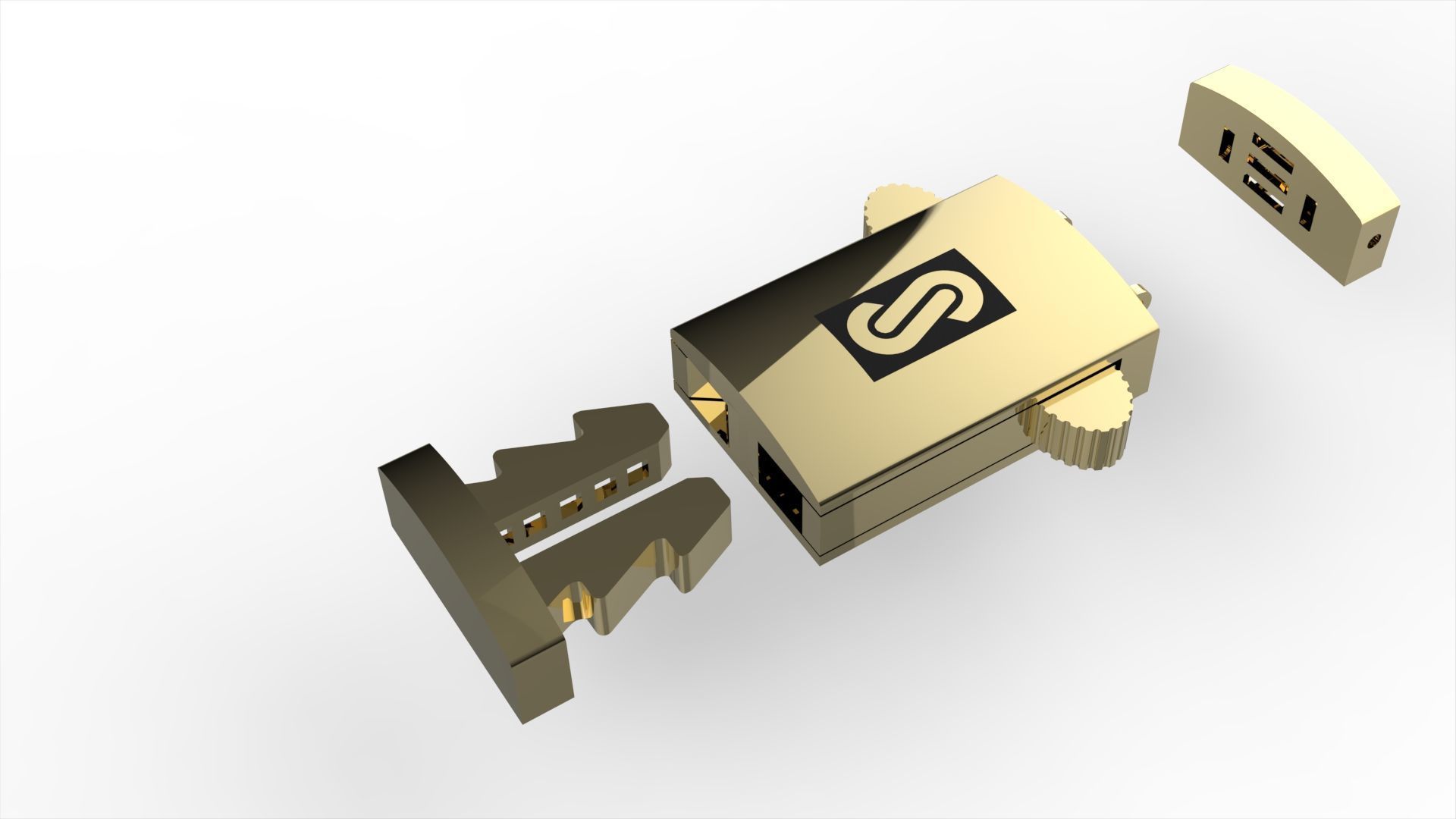 monaco box claps lock for cuban chain  3D print model_15