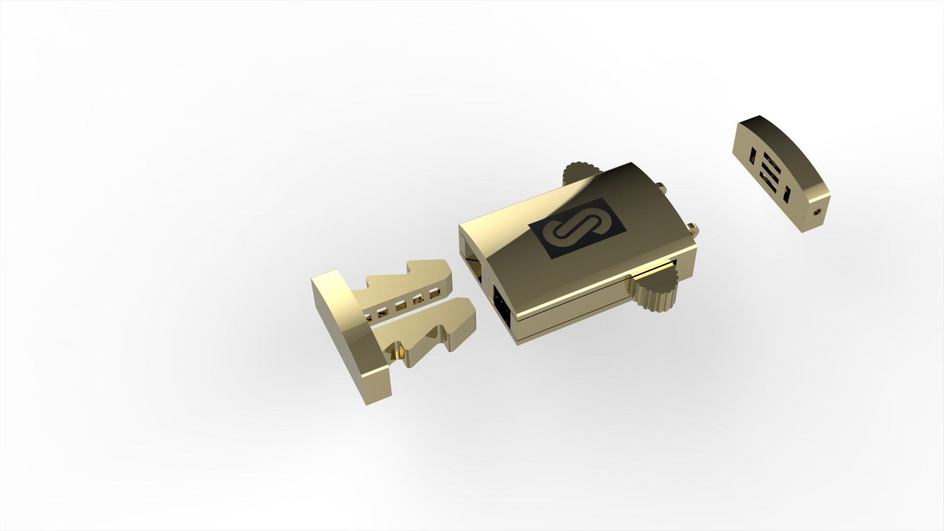 monaco box claps lock for cuban chain  3D print model_16