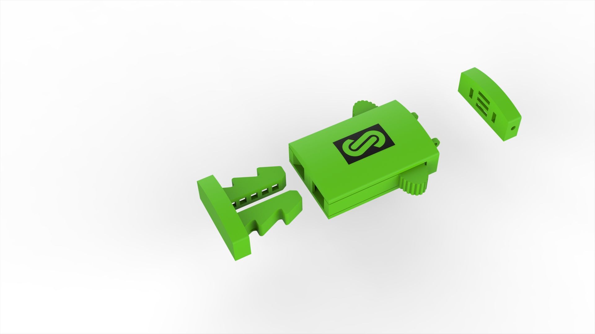 monaco box claps lock for cuban chain  3D print model_1