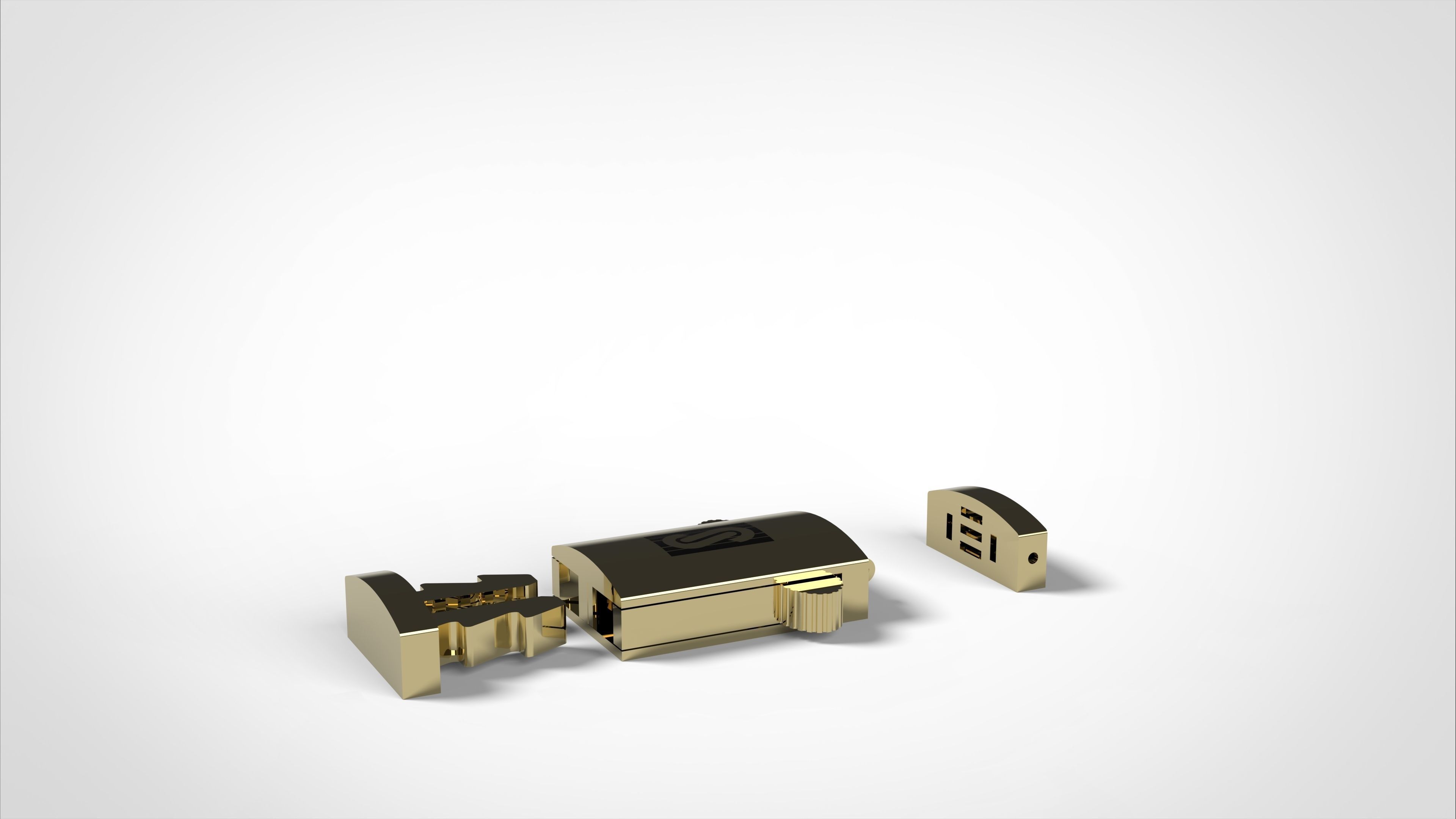 monaco box claps lock for cuban chain  3D print model_11