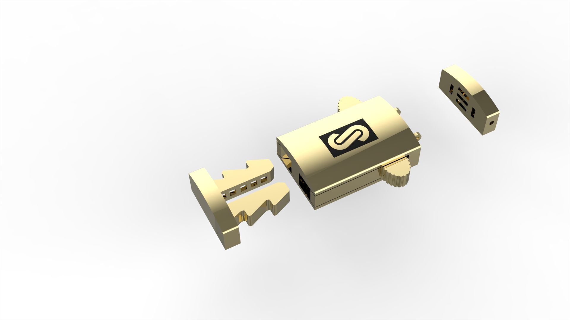monaco box claps lock for cuban chain  3D print model_17