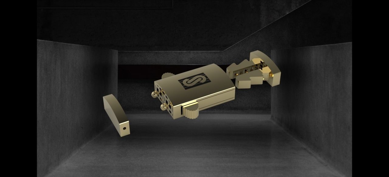 monaco box claps lock for cuban chain  3D print model_2