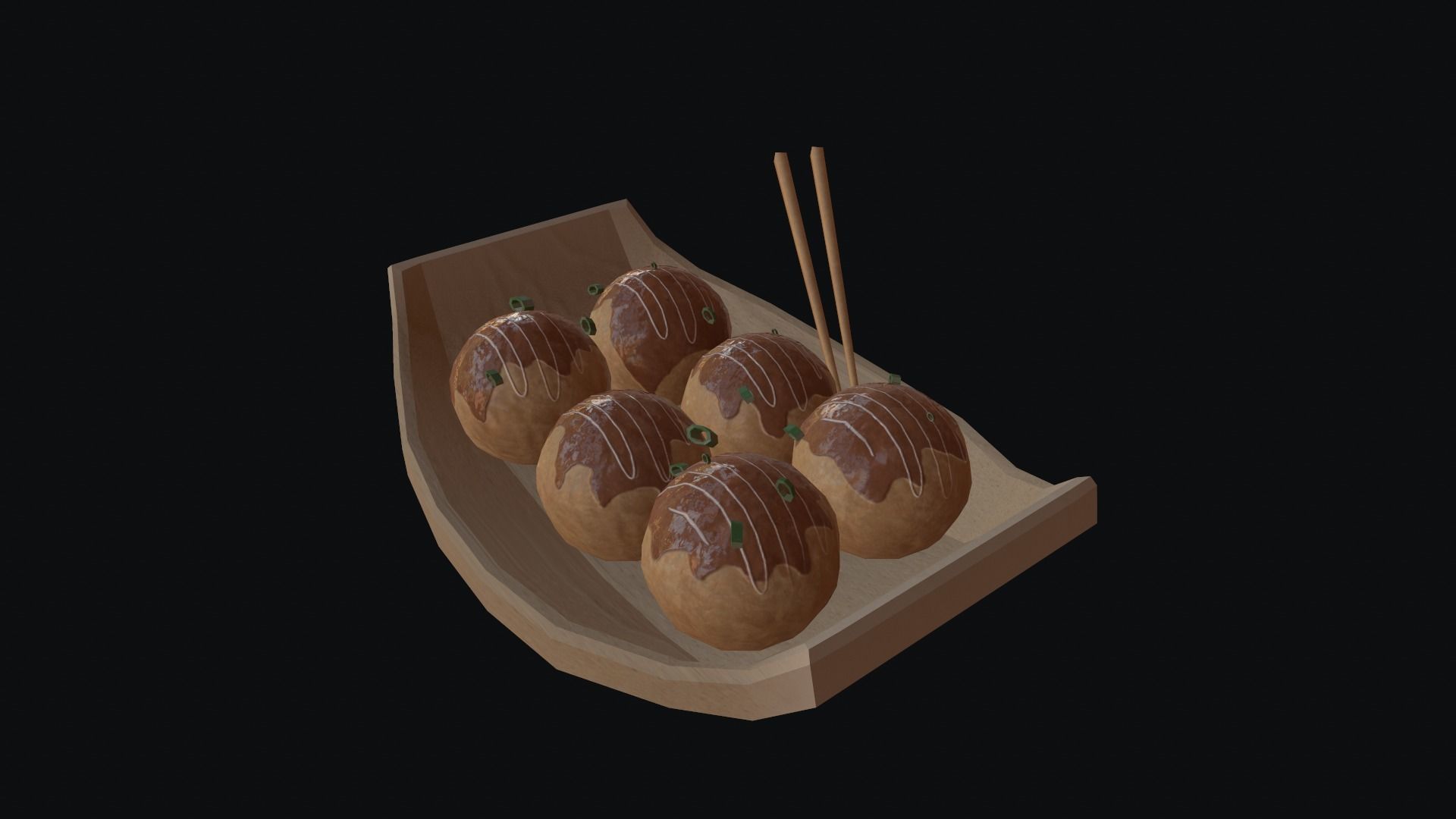 Takoyakis 3D model_4