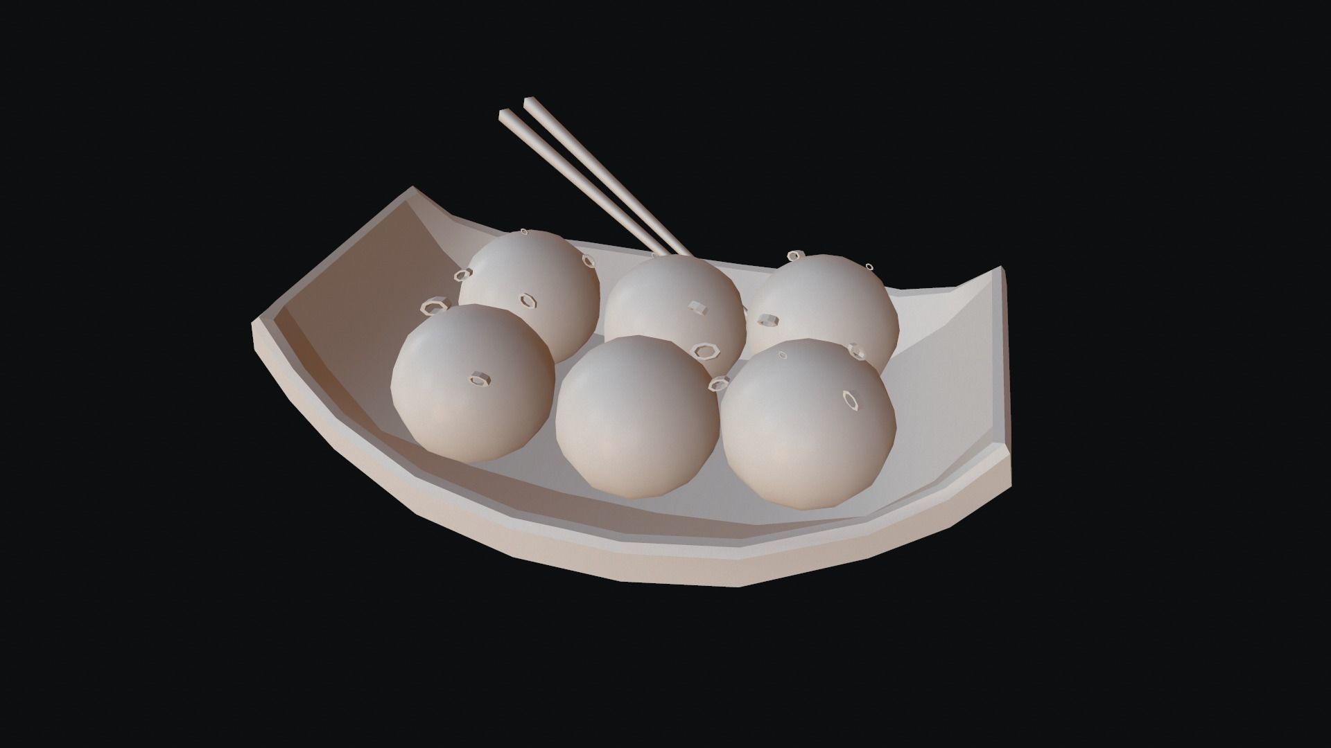 Takoyakis 3D model_5