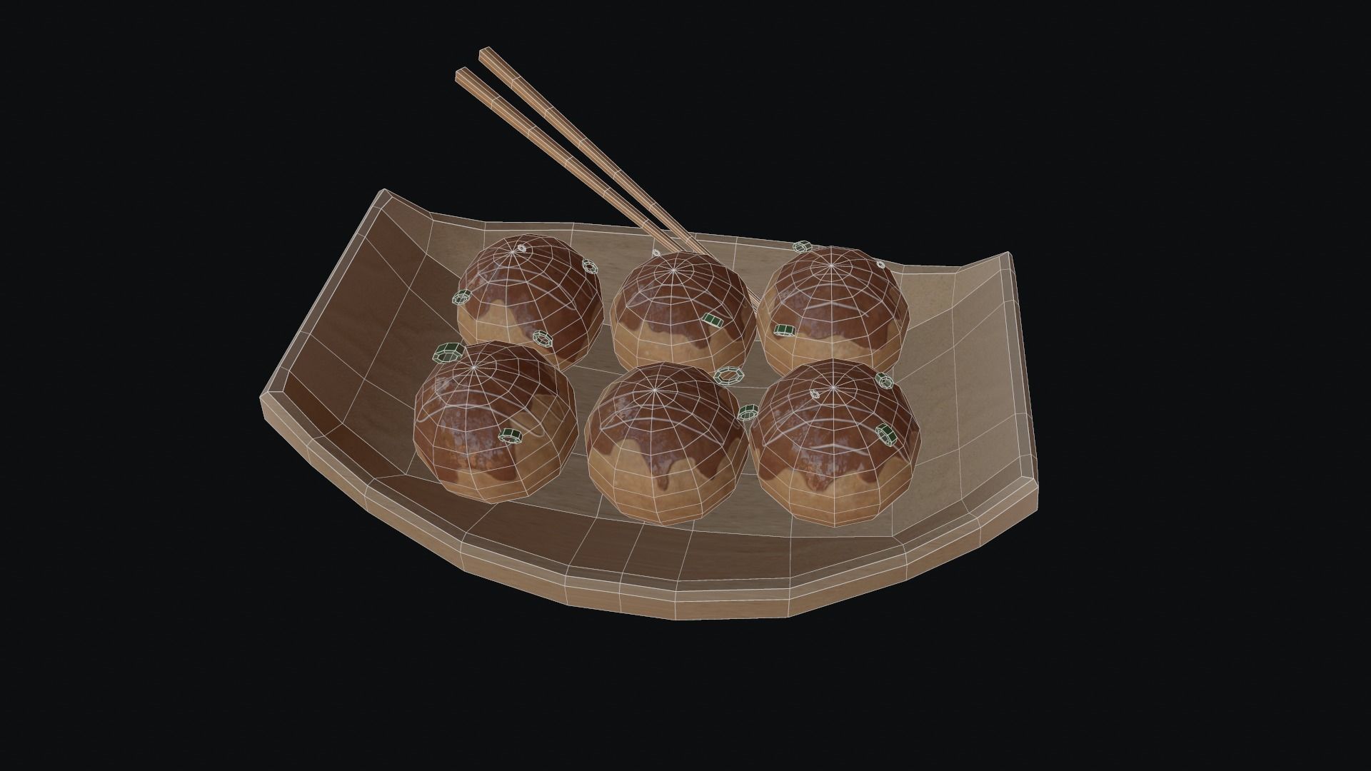 Takoyakis 3D model_2