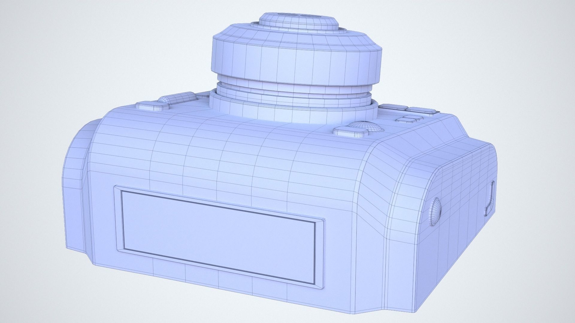 Sci-Fi Red Button V2 Low-poly 3D model_18