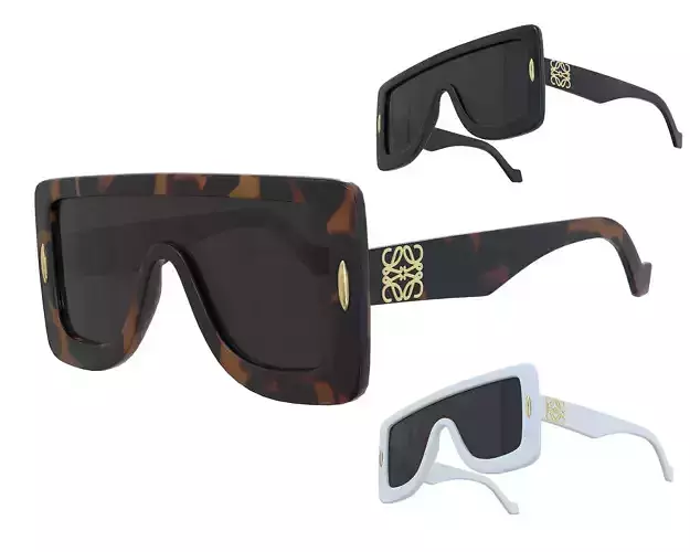 Loewe Anagram Mask Sunglasses in Acetate