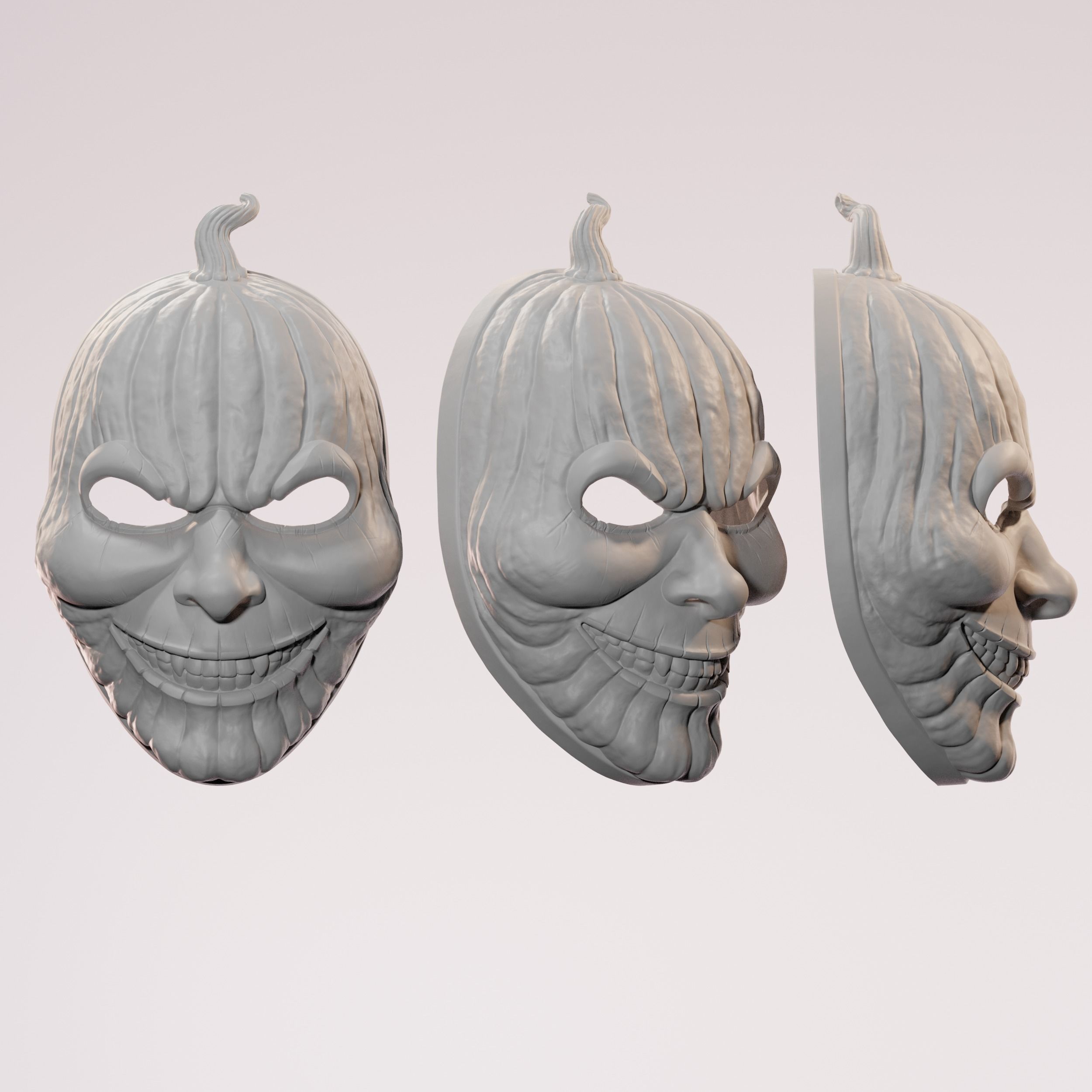 Halloween Pumpkin Mask 3D print model_5