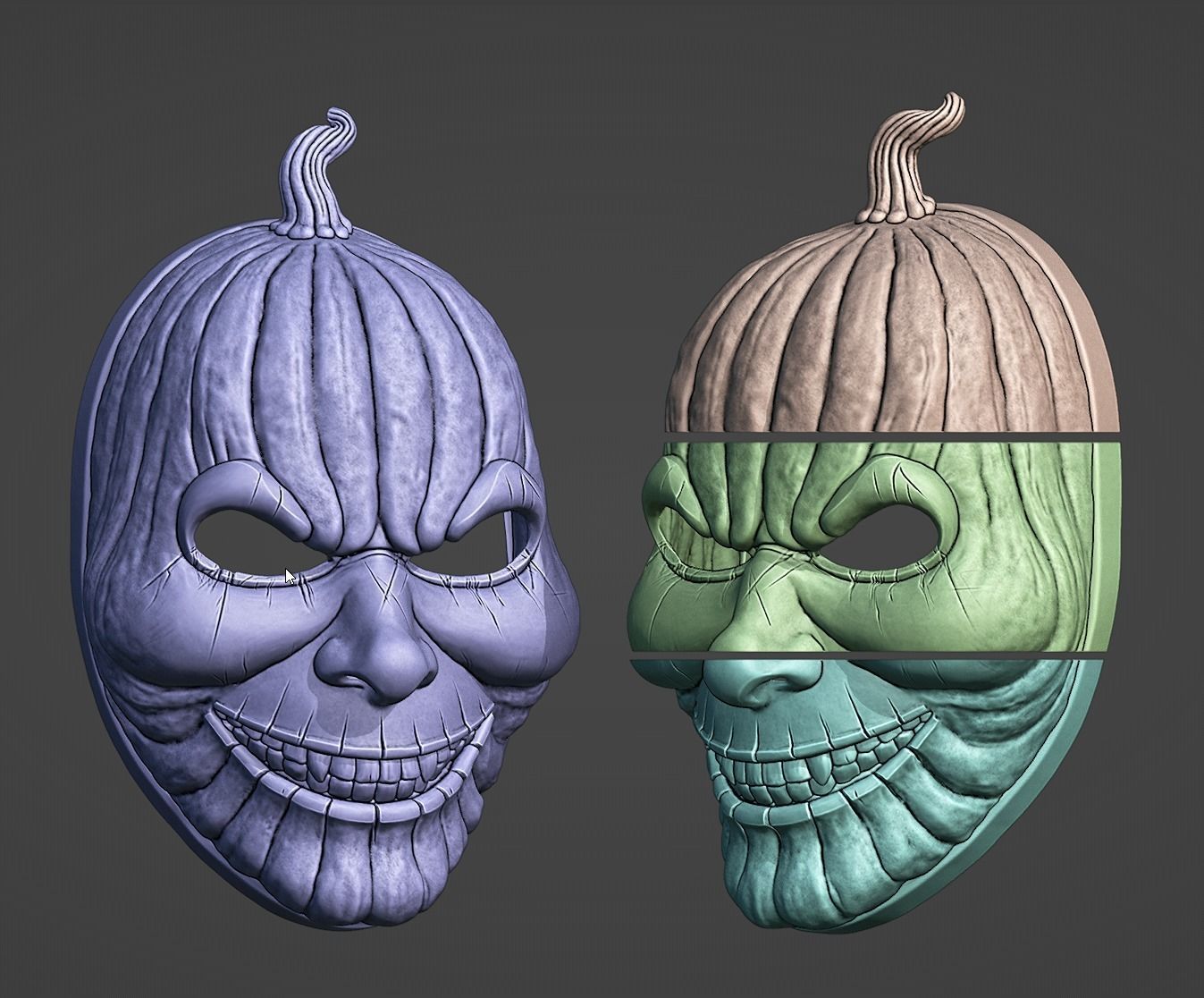 Halloween Pumpkin Mask 3D print model_6