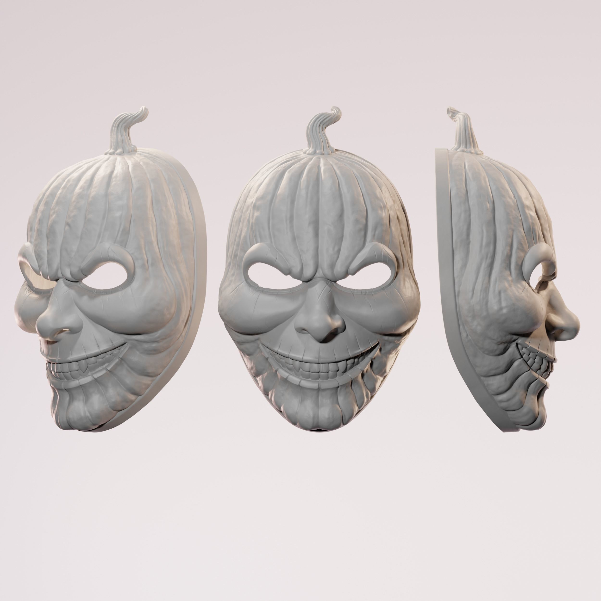 Halloween Pumpkin Mask 3D print model_4
