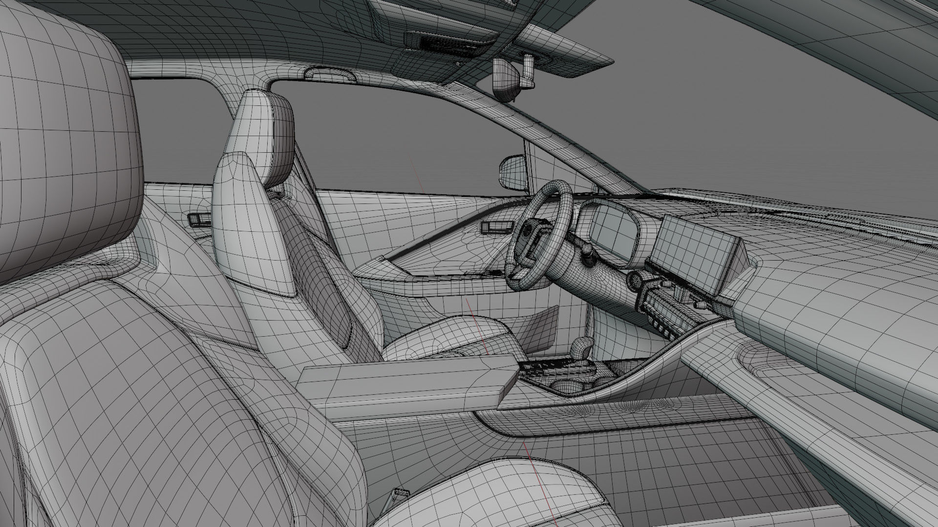 Toyota C-HR 2024 with interior 3D model_20