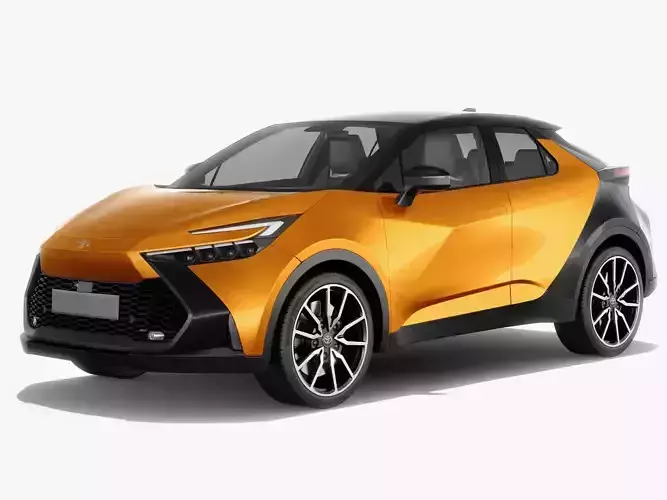 Toyota C-HR 2024 with interior 3D model