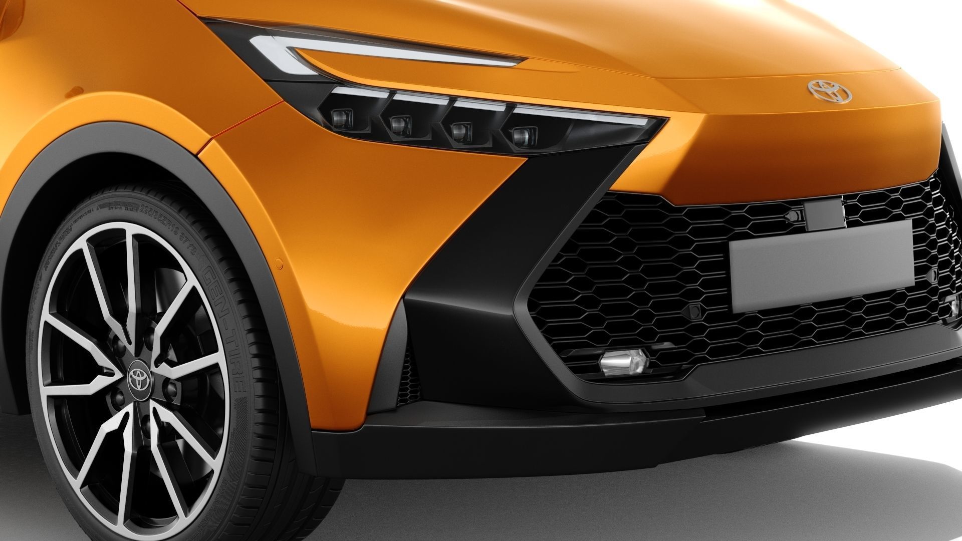 Toyota C-HR 2024 with interior 3D model_9