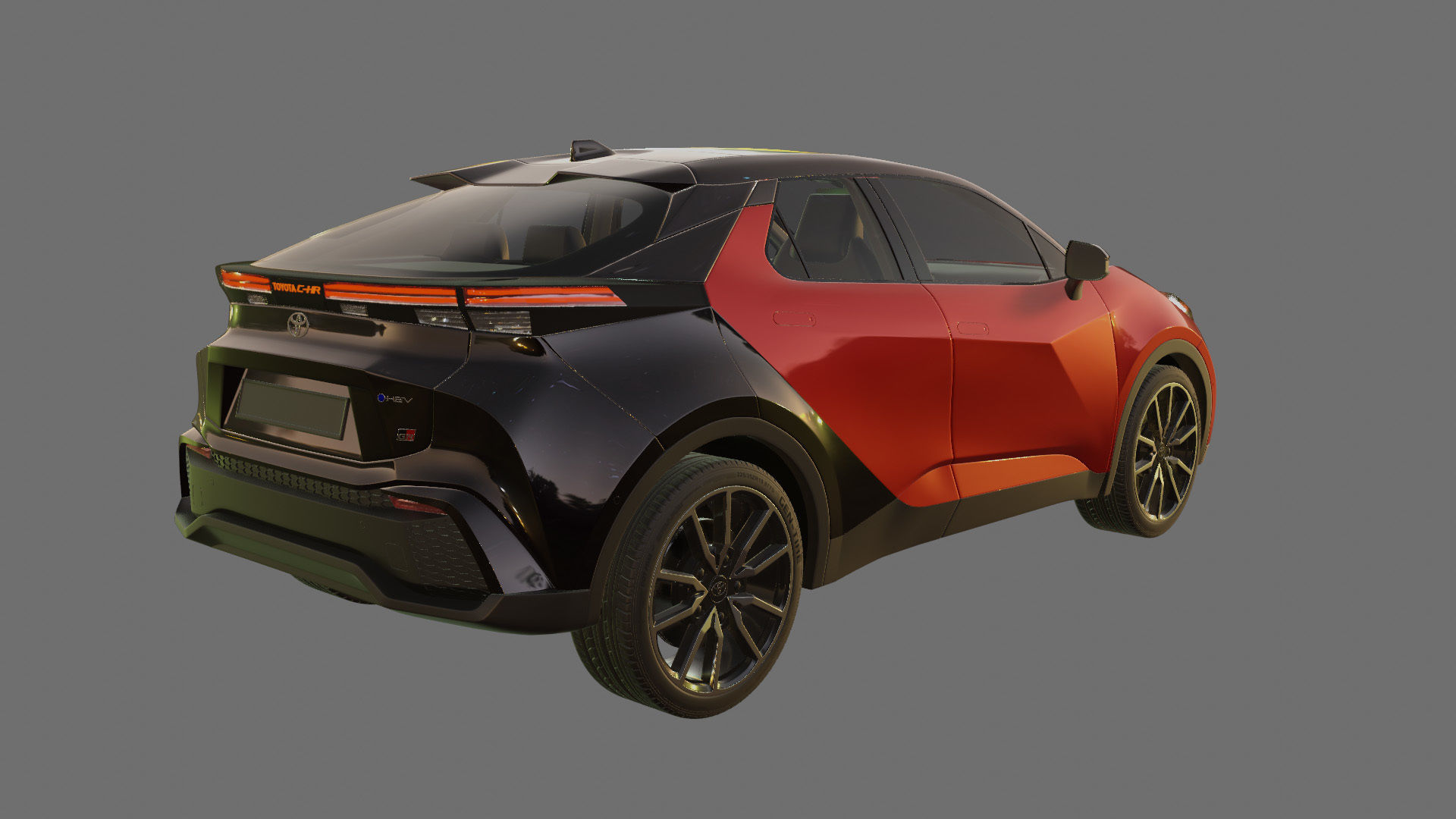 Toyota C-HR 2024 with interior 3D model_15