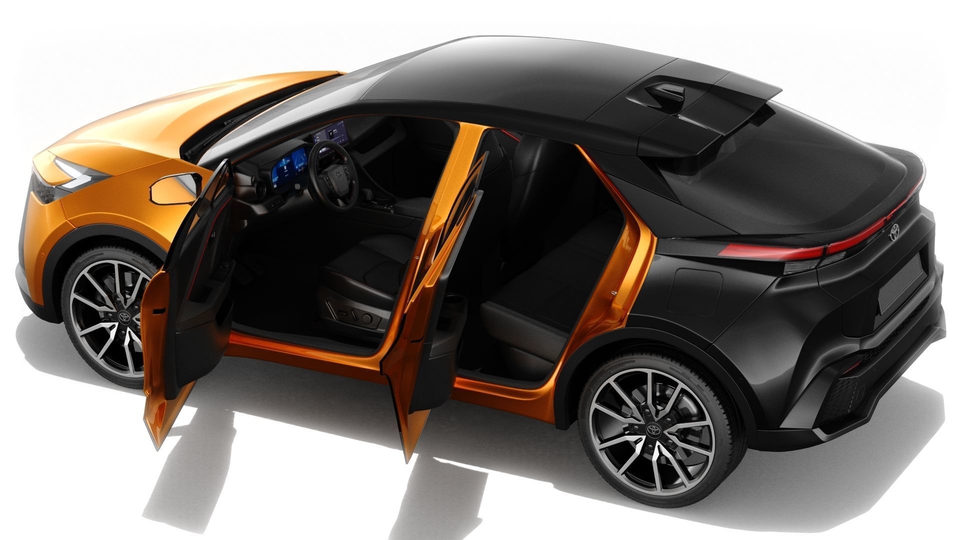 Toyota C-HR 2024 with interior 3D model_2