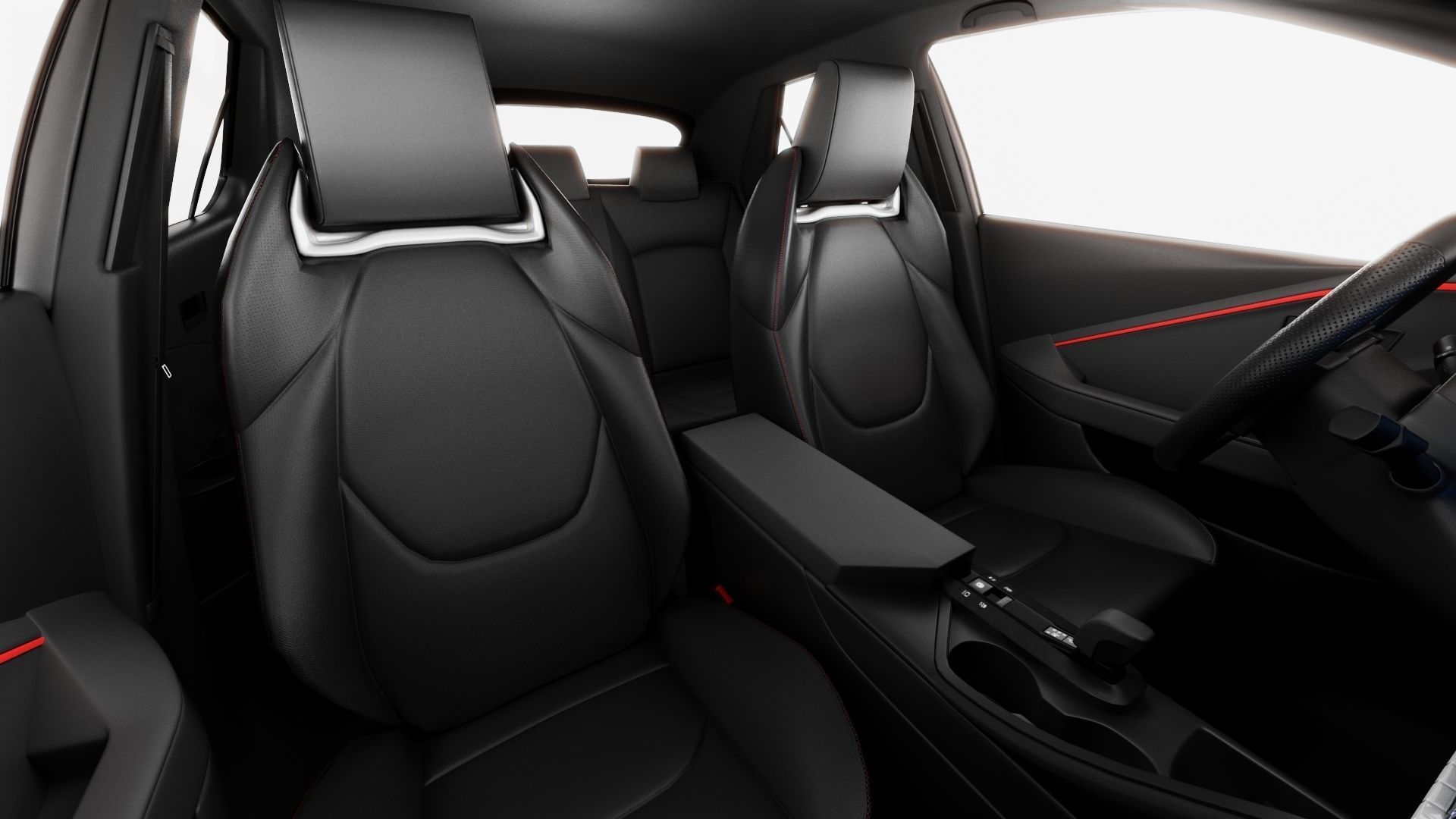 Toyota C-HR 2024 with interior 3D model_12