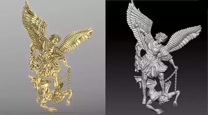 Archangel saint Michael Bas-Relief