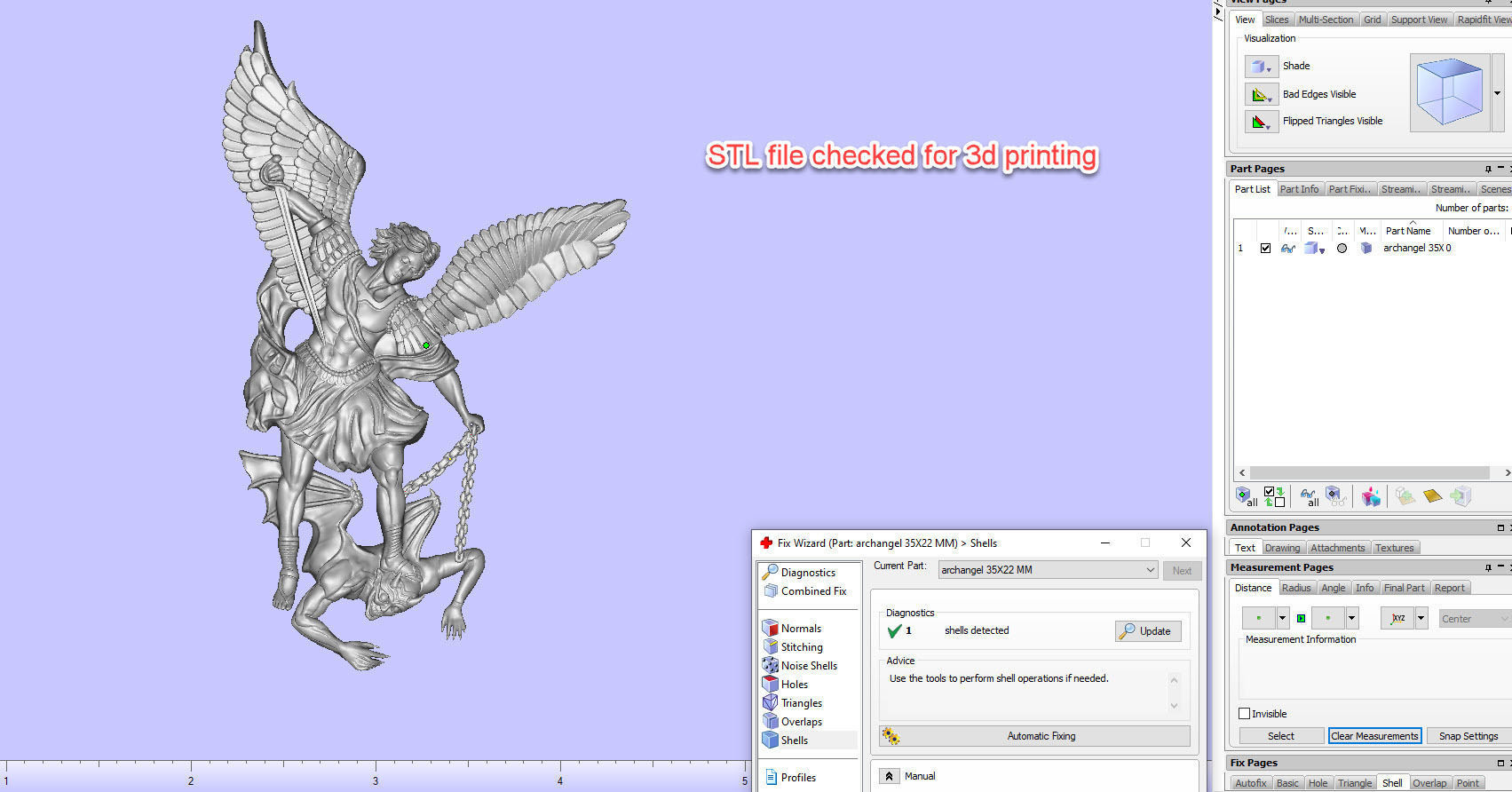 Archangel saint Michael Bas-Relief 3D print model_3