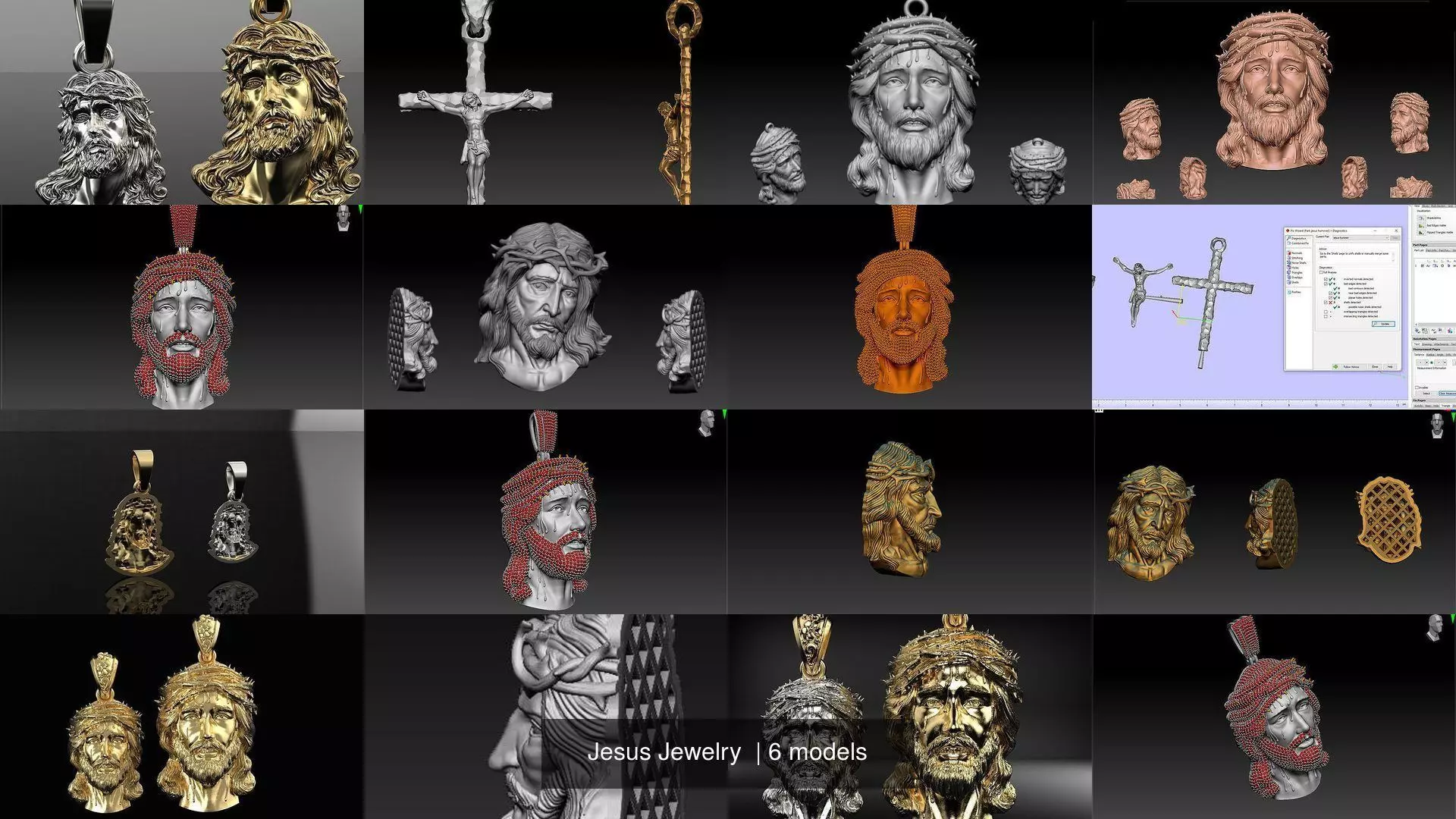 Jesus Jewelry  3D Model Collection_0