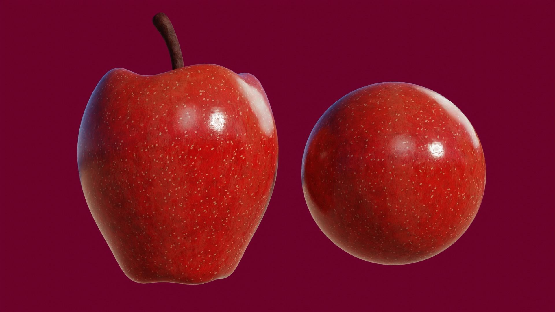 Procedural Apple Material 3D model_5