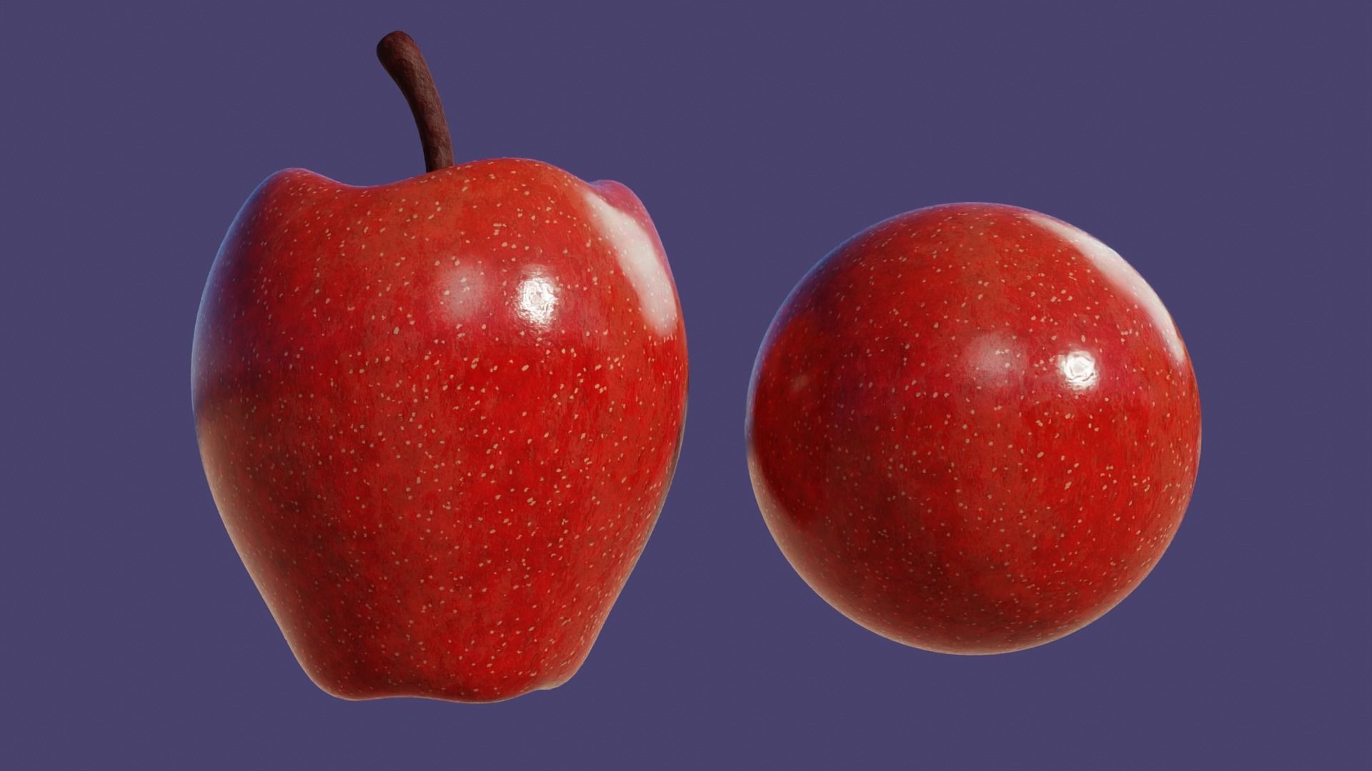 Procedural Apple Material 3D model_9