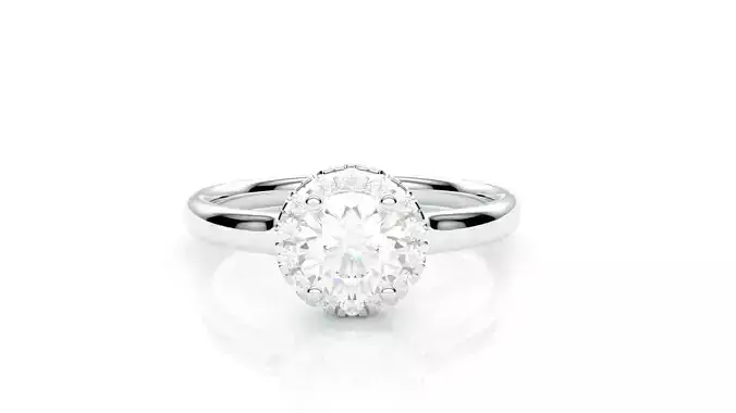 Engagement Solitaire Halo Ring  13