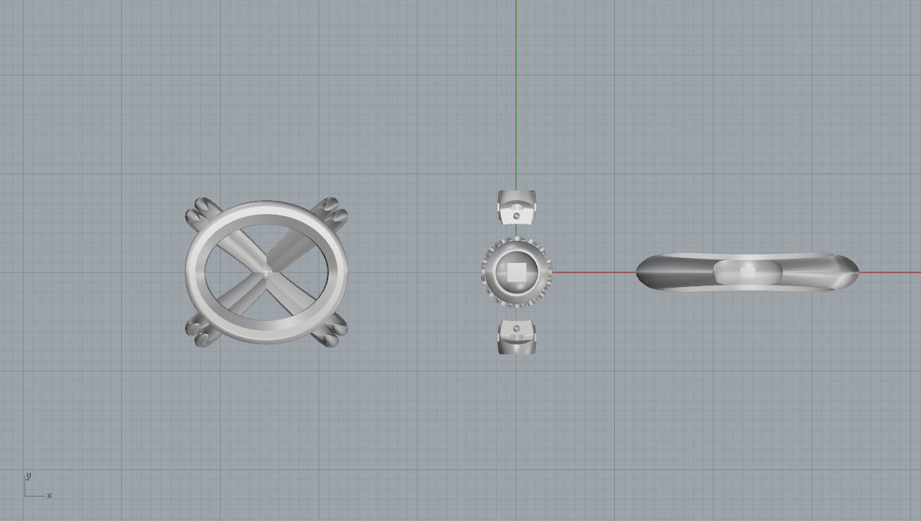 Ring and Earrings  3D print model_13