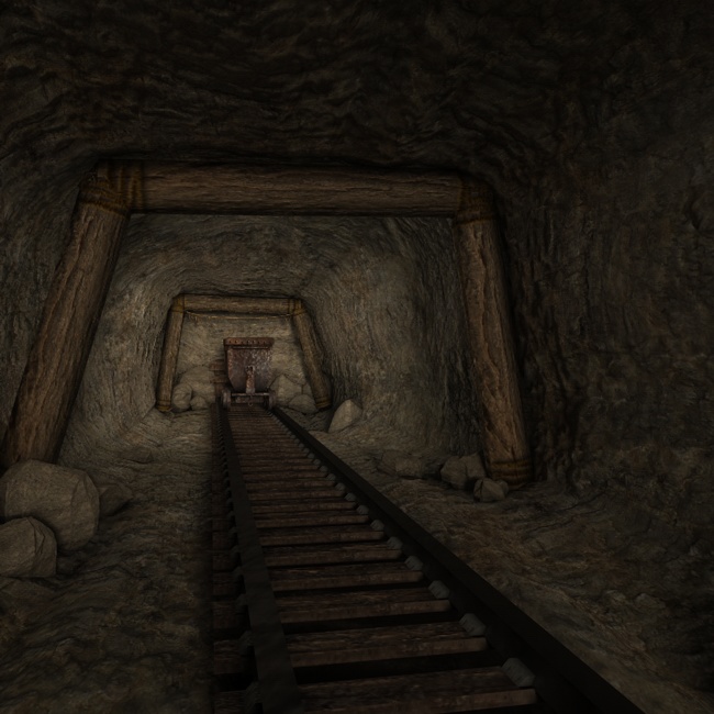 Low poly mine train in Low-poly 3D model_1