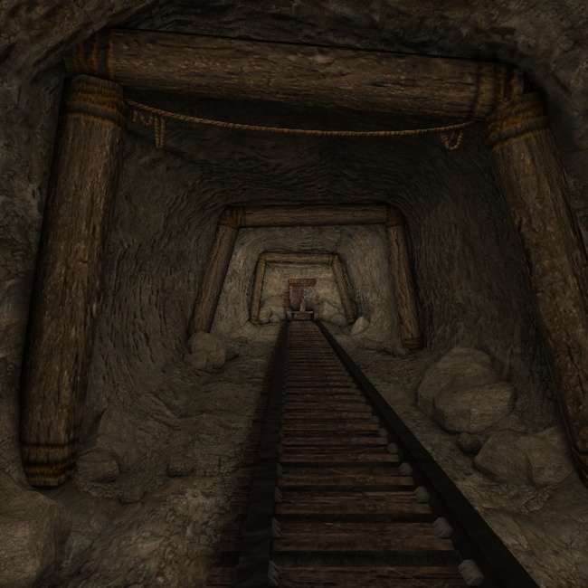 Low poly mine train in Low-poly 3D model_10