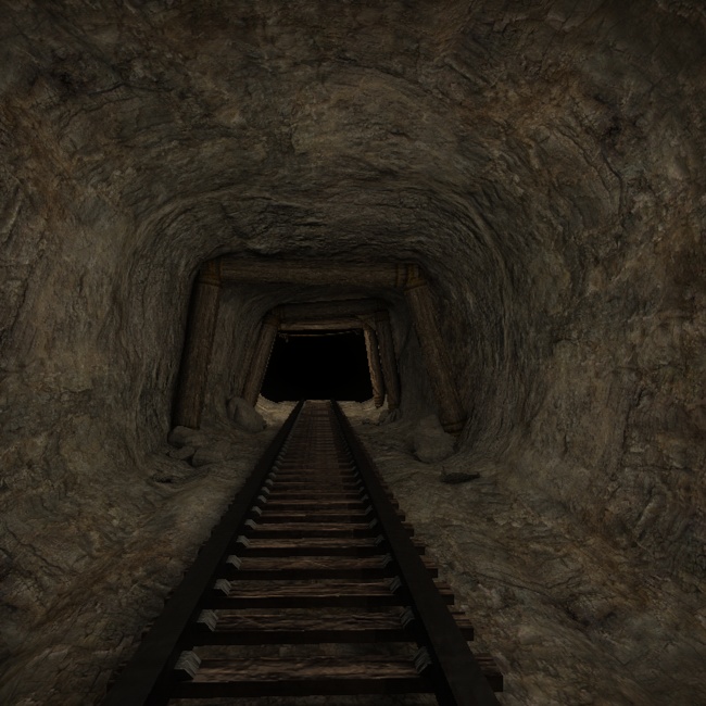 Low poly mine train in Low-poly 3D model_3