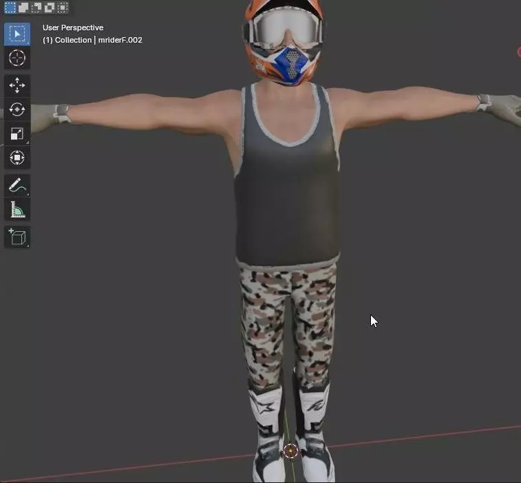 Motocross Rider 3D model