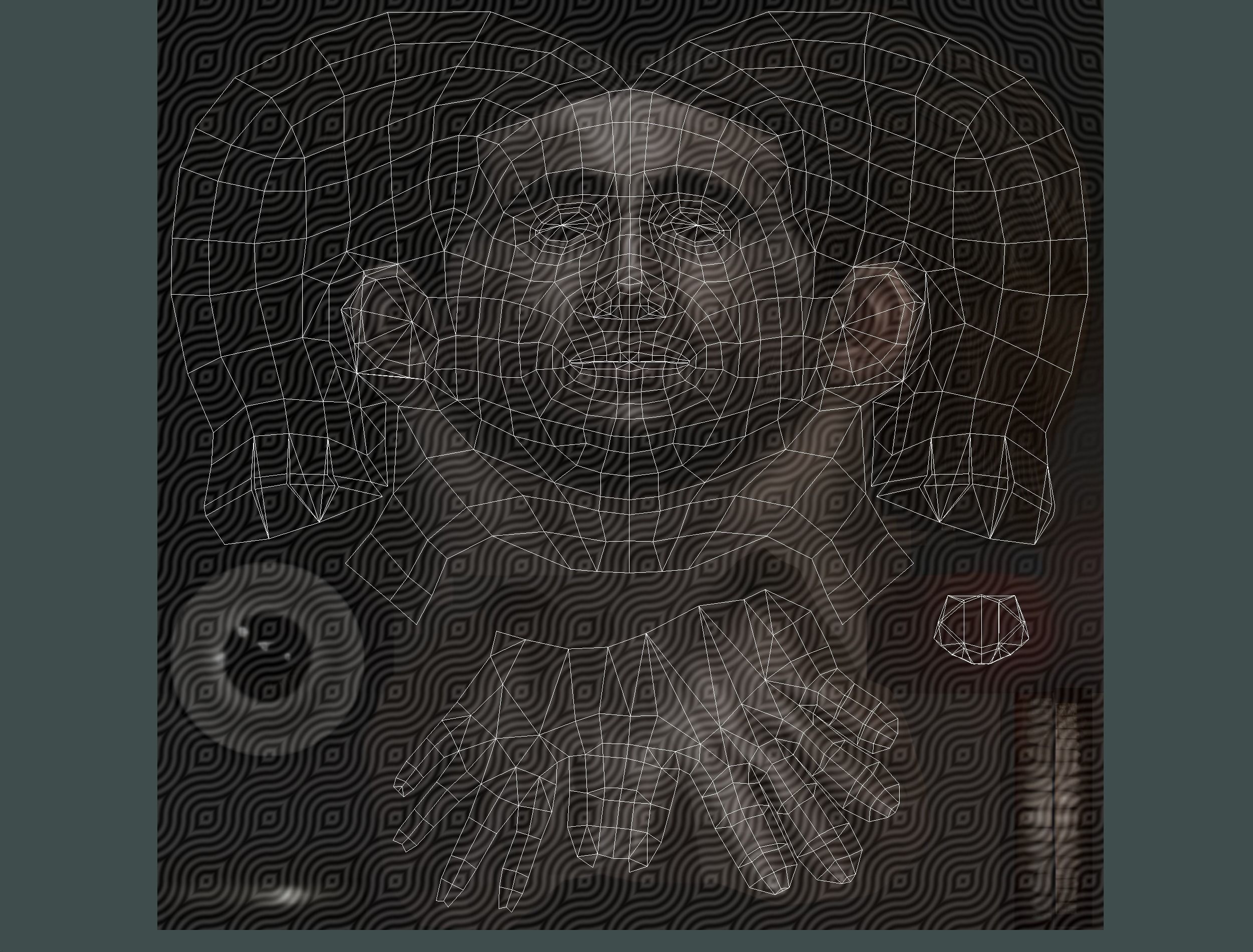 man with a vest trouser and a white shirt Low-poly 3D model_24