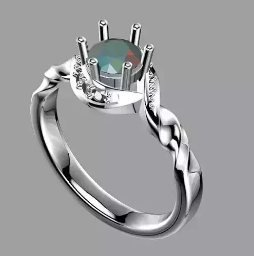 Ring with center stone