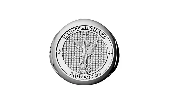Saint michael ring anillo san miguel arcangel 3D print model