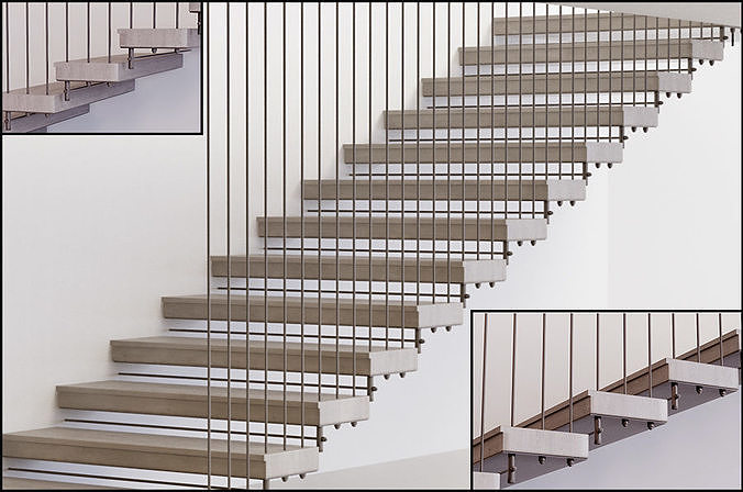SW - ModernStair 3D model