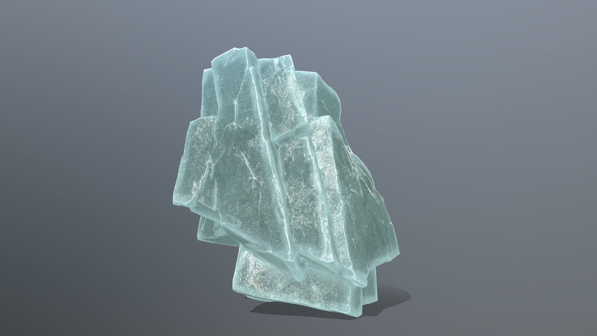 ice rocks Low-poly 3D model_11