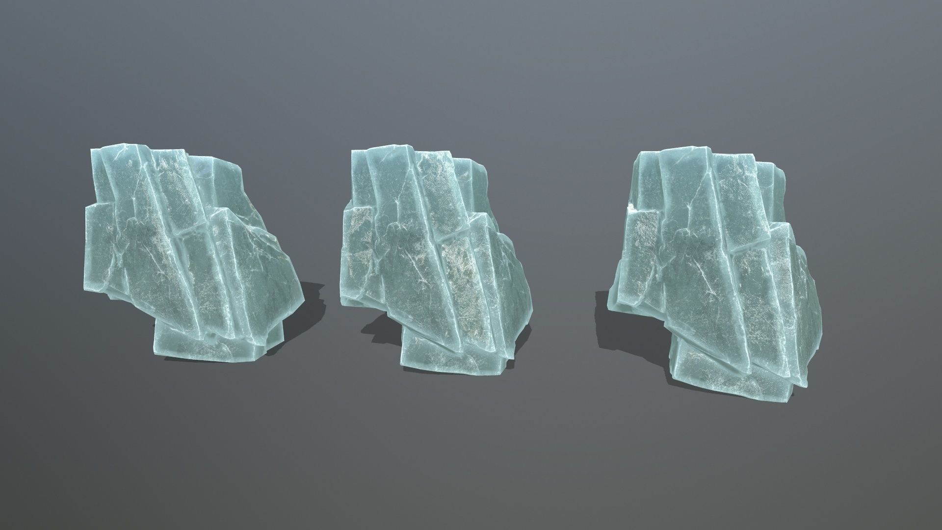 ice rocks Low-poly 3D model_17