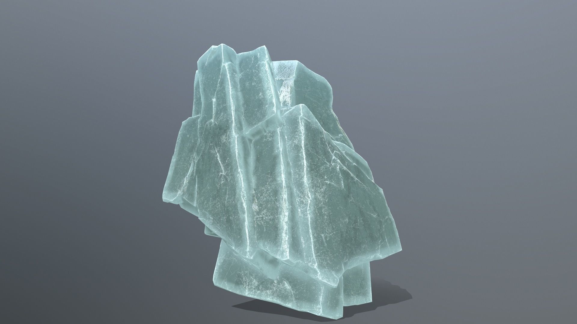 ice rocks Low-poly 3D model_3