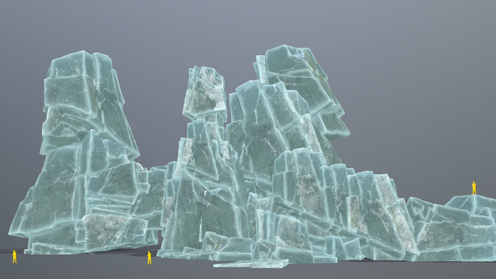 ice rocks Low-poly 3D model_1