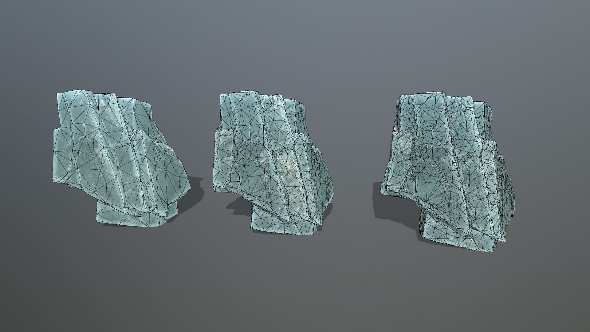 ice rocks Low-poly 3D model_18