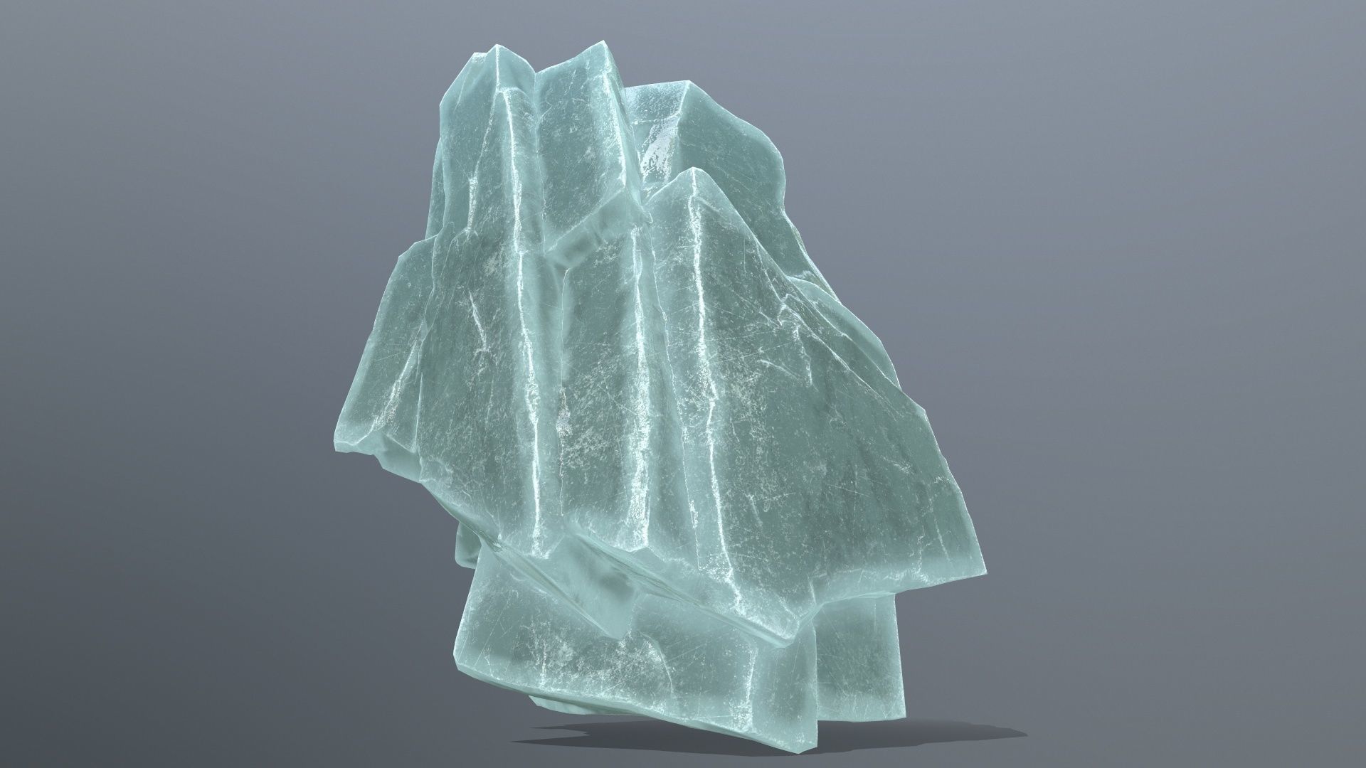 ice rocks Low-poly 3D model_2