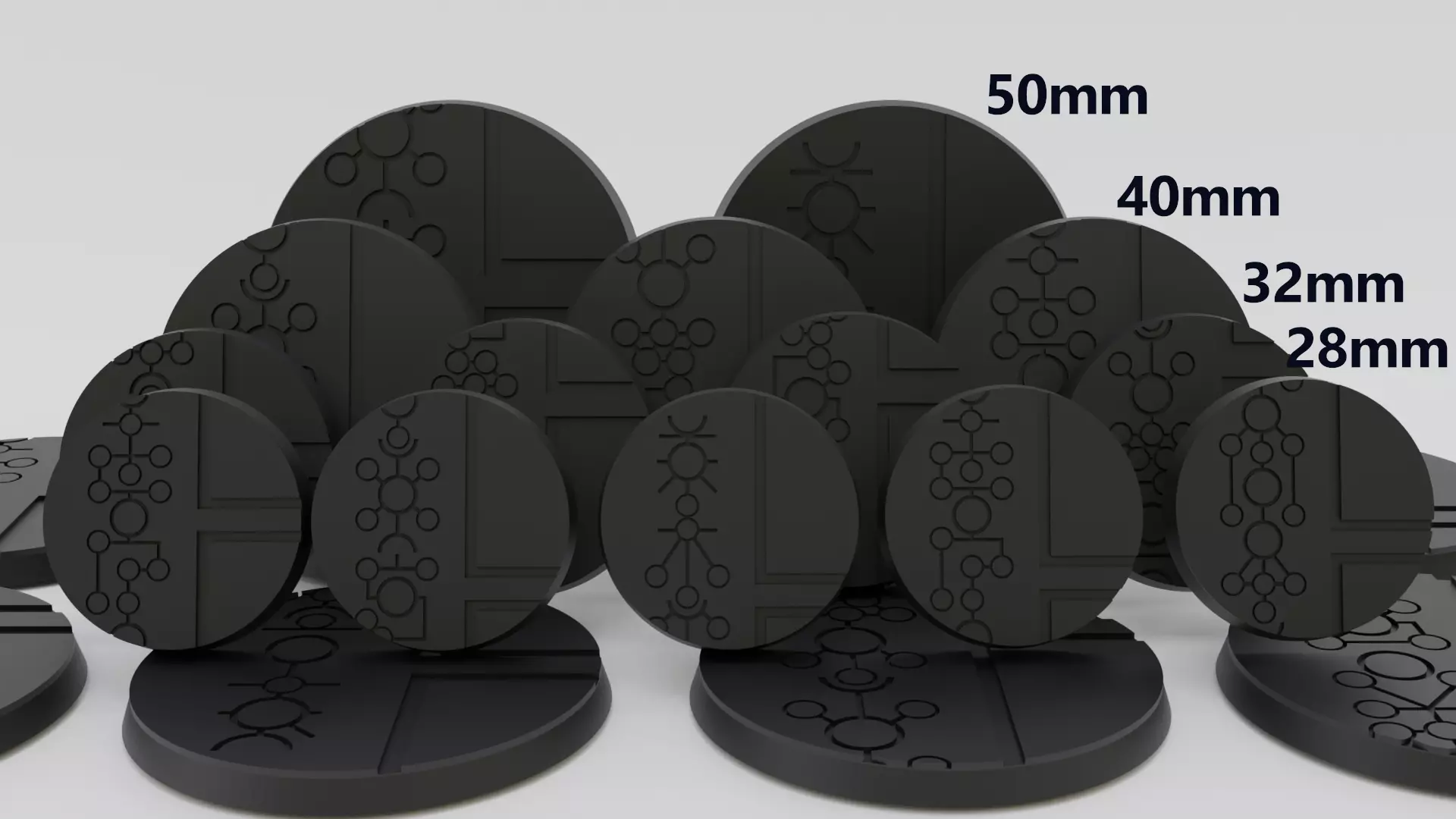 Cyber Lord Bases Necron Theme 3D print model_0