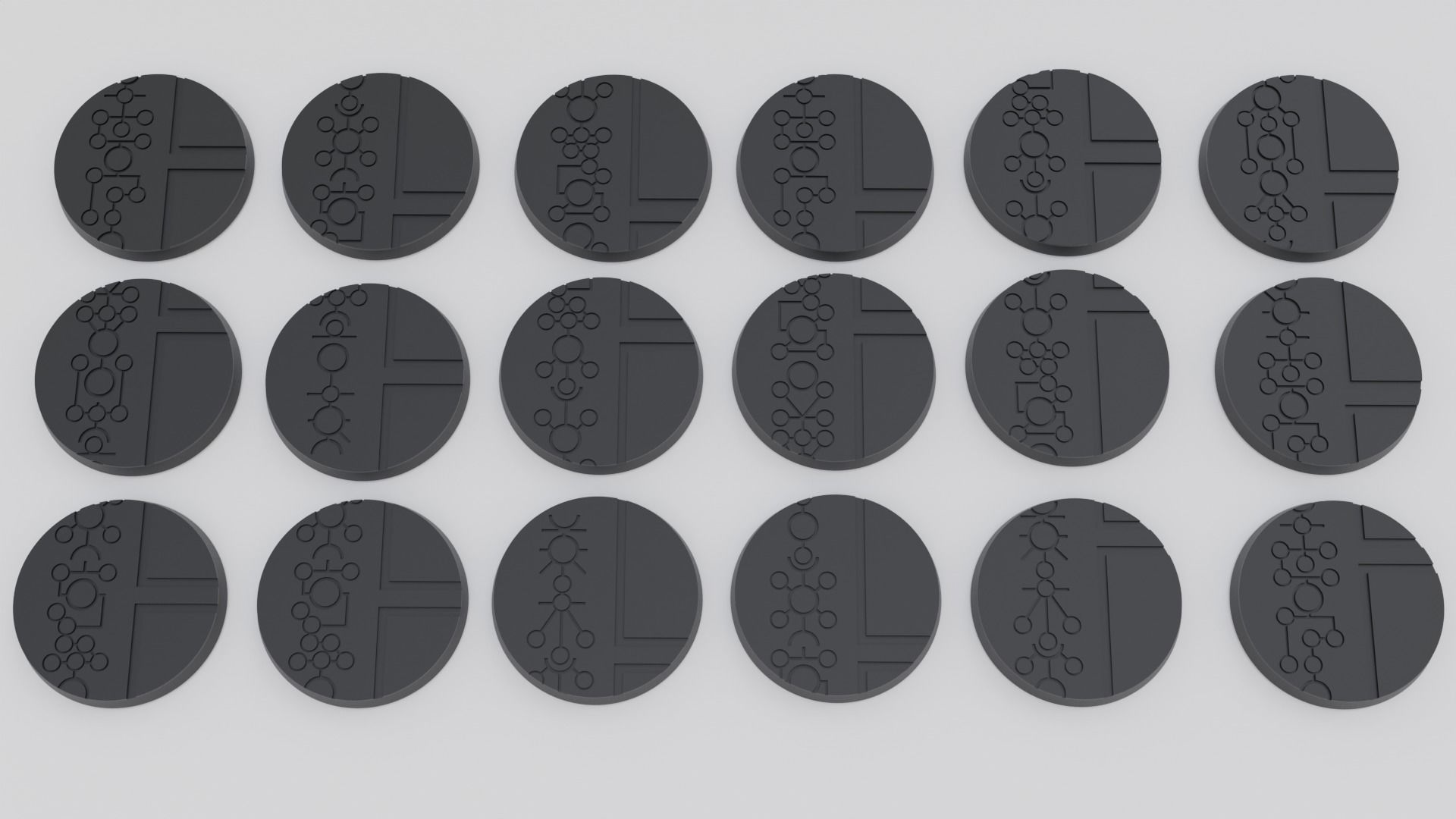 Cyber Lord Bases Necron Theme 3D print model_4