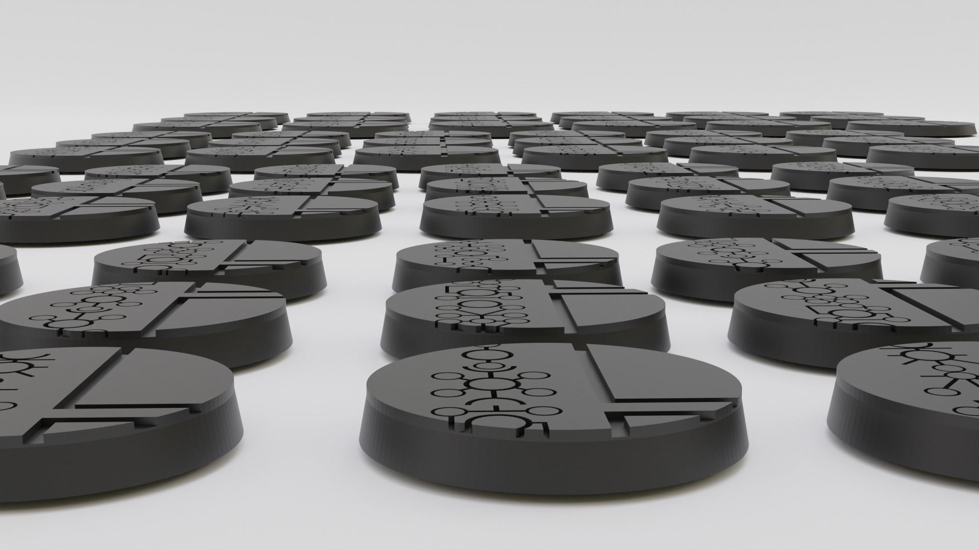 Cyber Lord Bases Necron Theme 3D print model_3