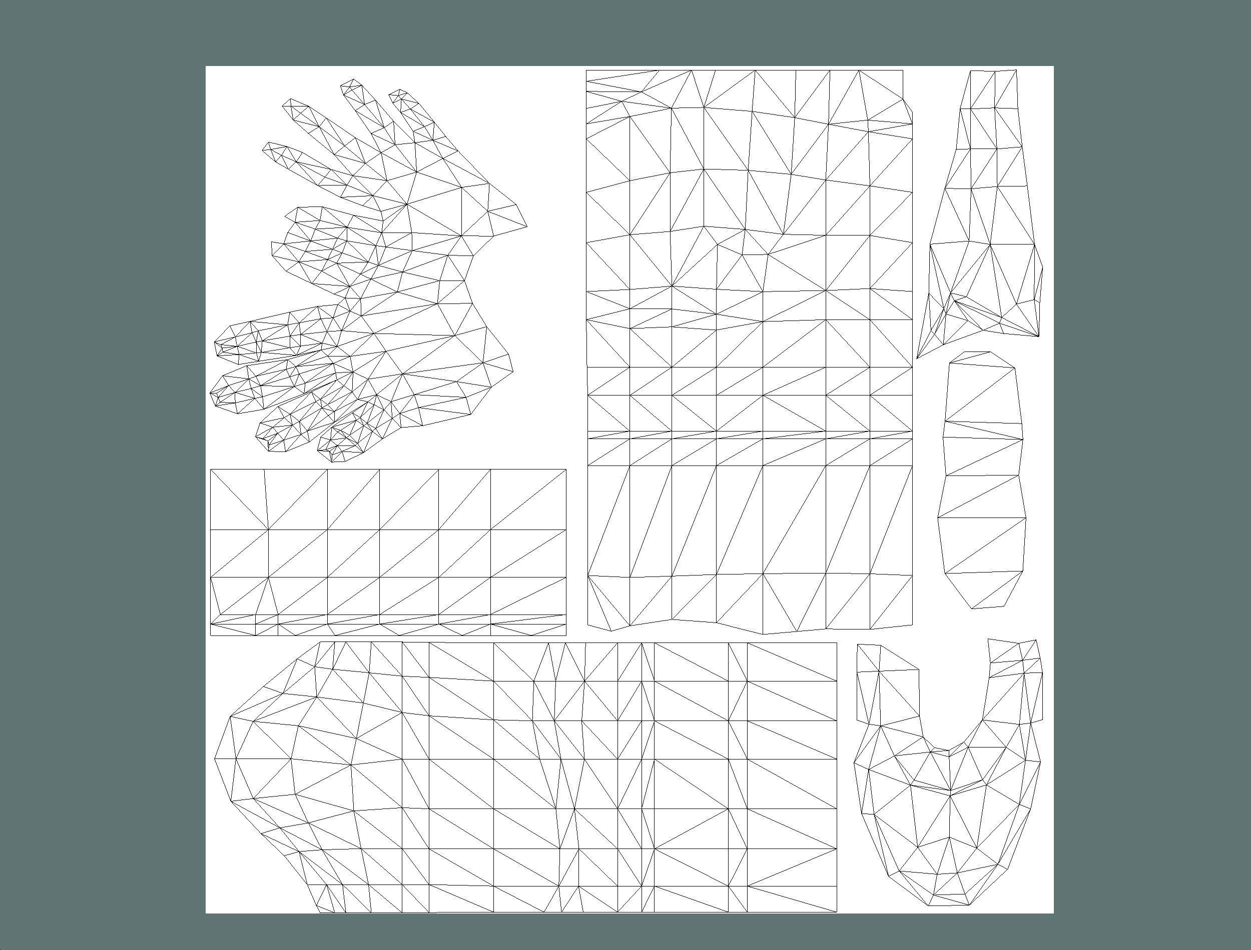 Old Man Spanish Canquistador Cortez Low-poly 3D model_21