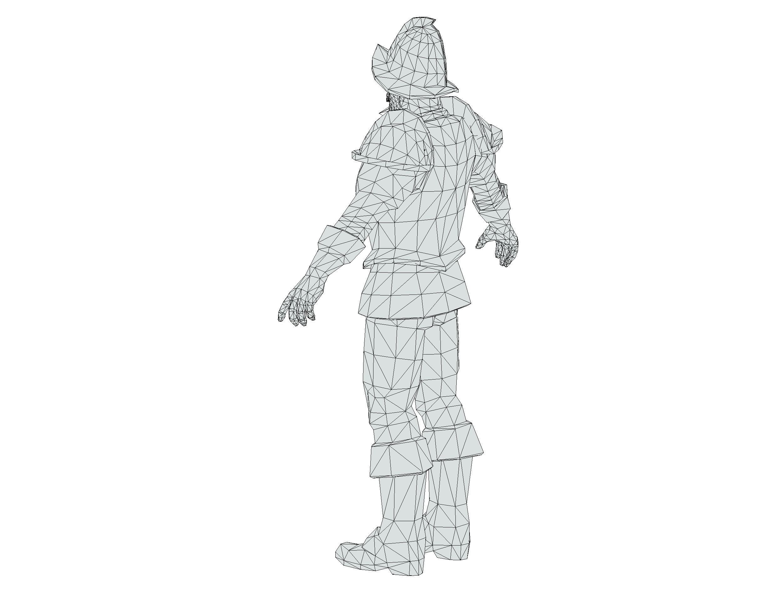 Old Man Spanish Canquistador Cortez Low-poly 3D model_18