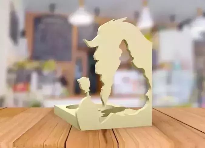 Beauty and the beast candle holder