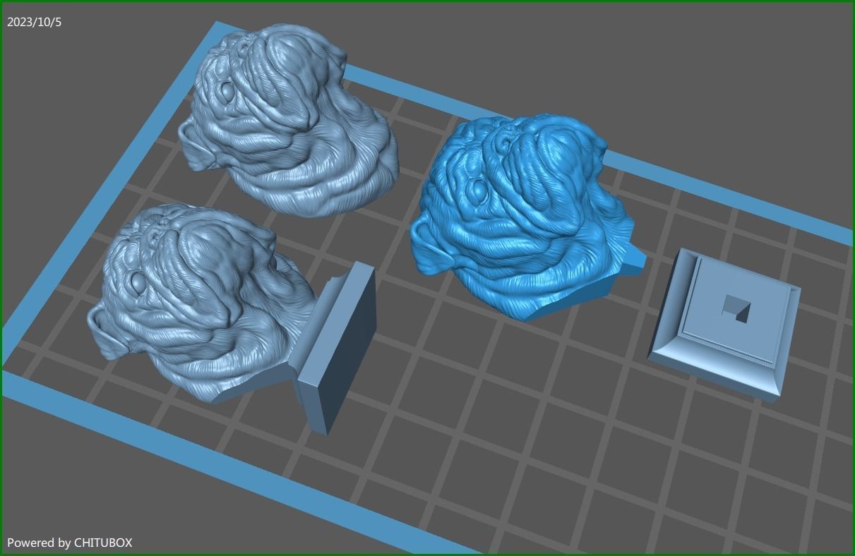 English bulldog bust 3D print model_25