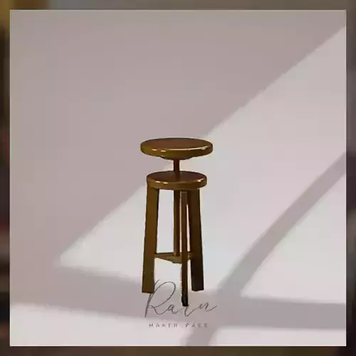 Artist Stool Miniature Furniture for Mini Art Studio  3D print model